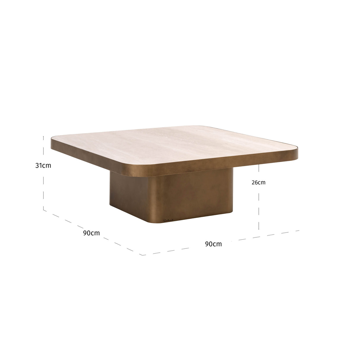 Salontafel Claridge 90x90cm
