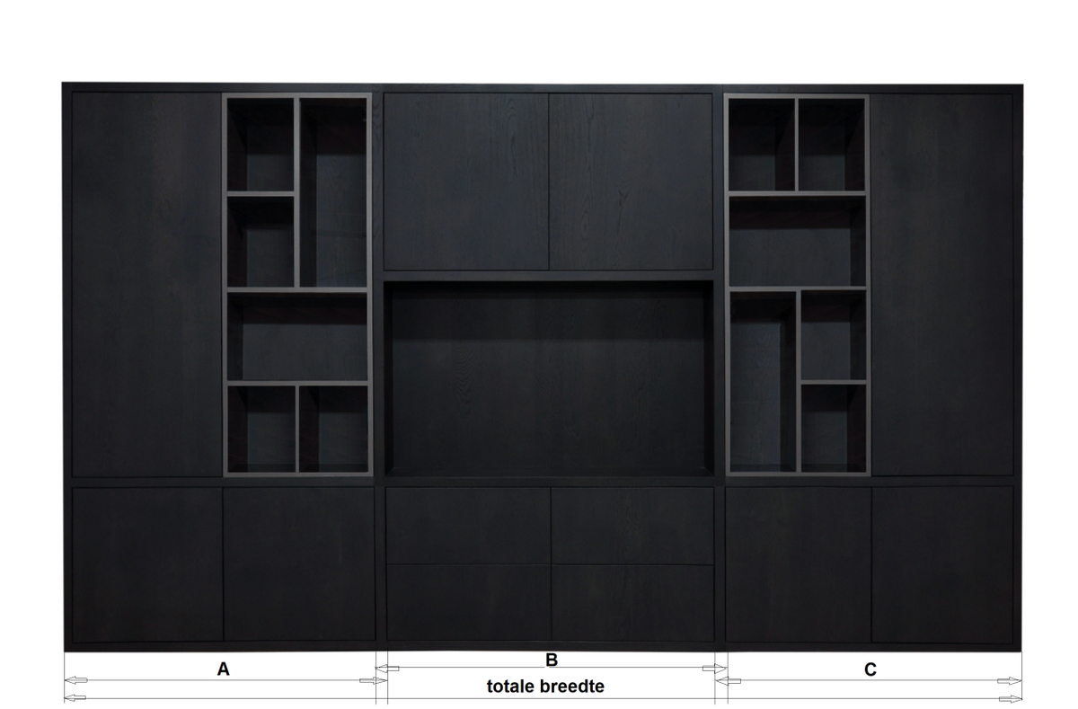 Wandkast Puur 377cm